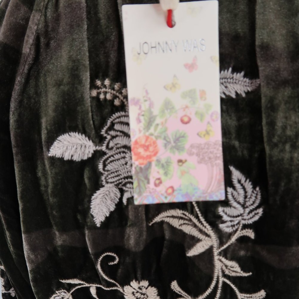 JOHNNY WAS Millie Velvet Peasant Blouse - Picture 6 of 10